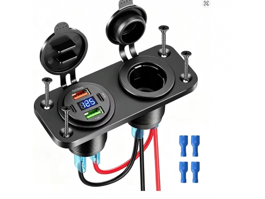 Combo VOLTMETRE/ USBc / USB / Allume cigare