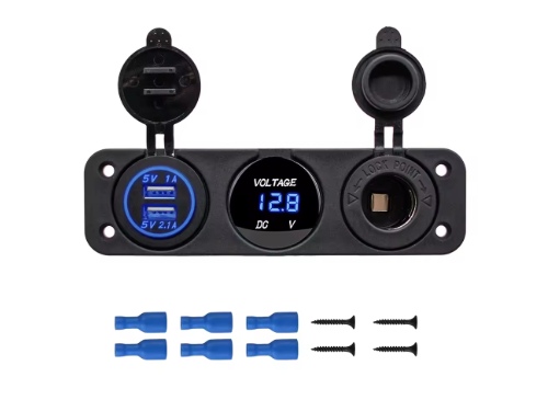 Combo Voltmetre / USB / Allume cigare