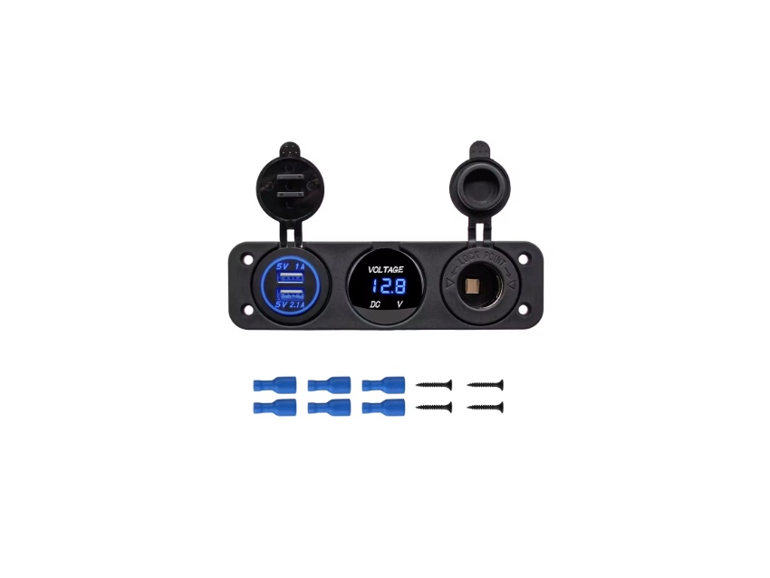 Combo Voltmetre / USB / Allume cigare