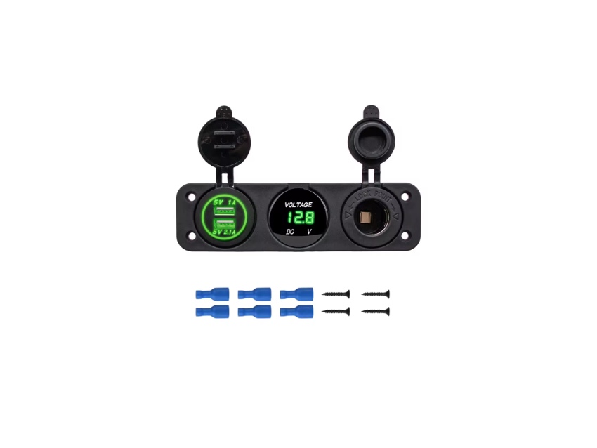 Combo Voltmetre / USB / Allume cigare