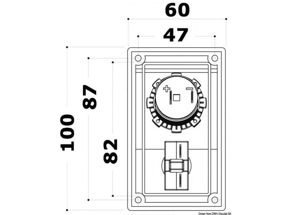 Port double USB Osculati sur platine