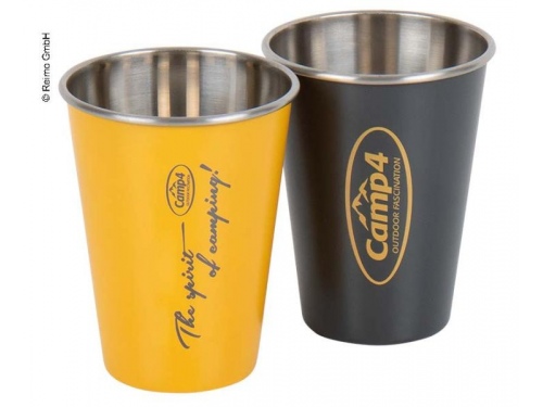 Lot de 2 tasses en acier inoxydable