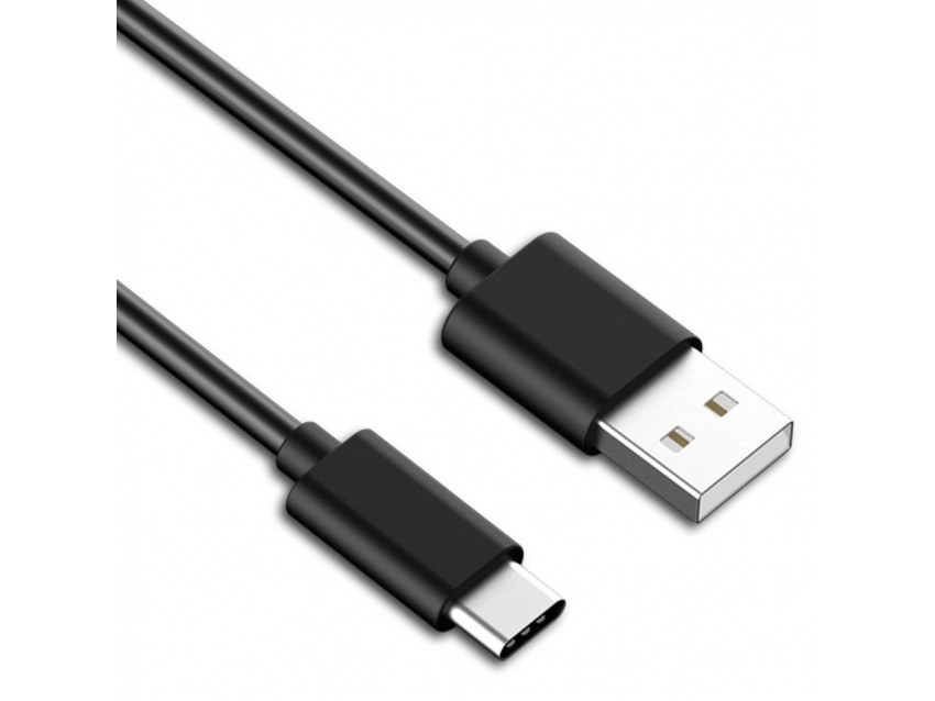 Câble USB Noir de 1m avec fiche de recharge type C pour Samsun, Huawei, Sony ..