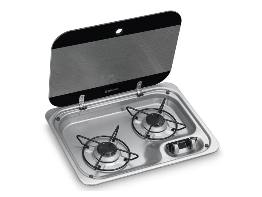 Plaque de cuisson deux feux plus couvercle