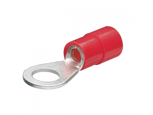 Cosse ronde électrique oeillet Rouge