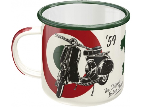 Tasse en émail. Nostalgic-Art. Vespa
