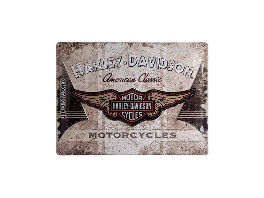 Plaque émaillée 30X40cm. Collection Harley-Davidson.