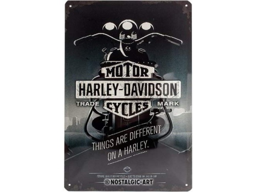 Plaque tôle emboutie décorative 20X30 cm. Collection Harley-Davidson.