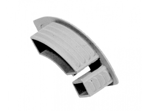 Capuchon d&#039;extrémité Profil de clapet droit, gris moyen