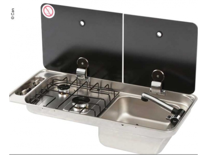 Evier de camping double lavabo avec robinet évier de cuisine évier