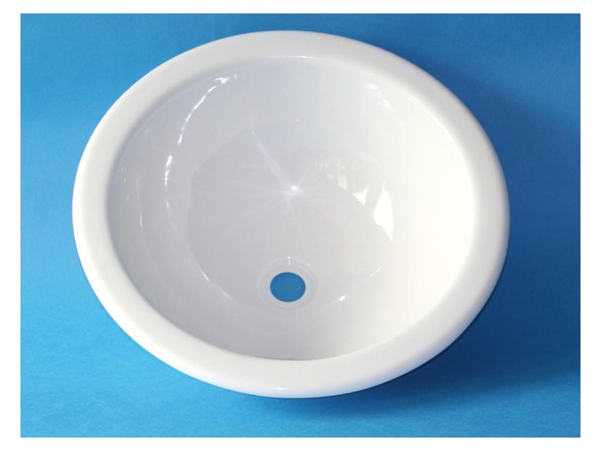 Lavabo encastrable rond en plastique