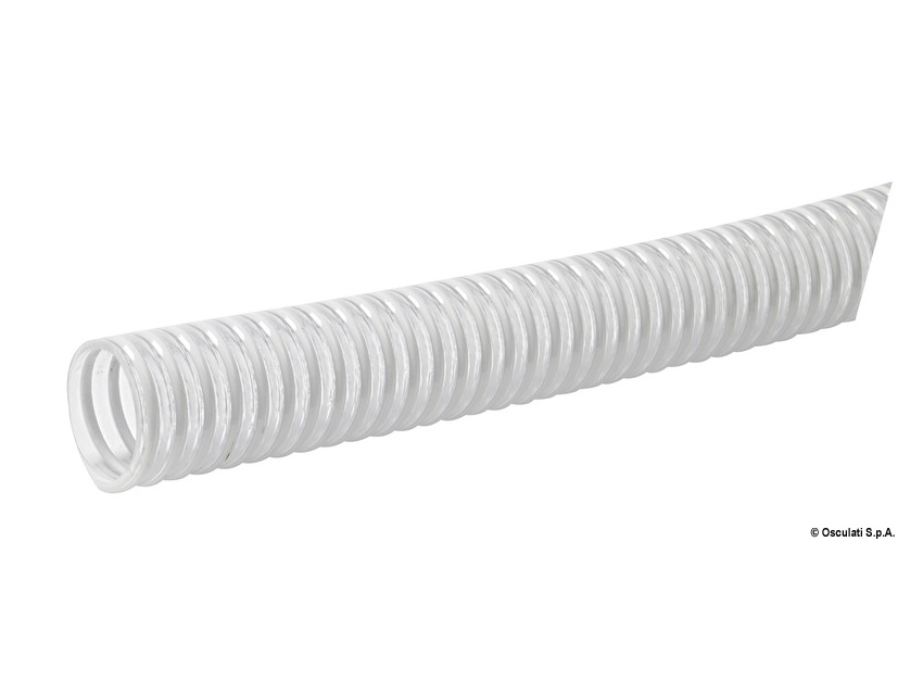 Tuyau avec spirale en PVC blanc 20 mm
