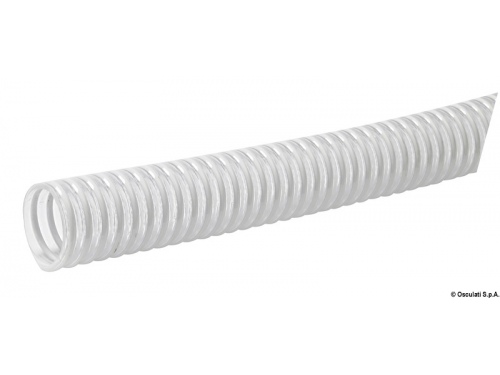 Tuyau avec spirale en PVC blanc 25 mm