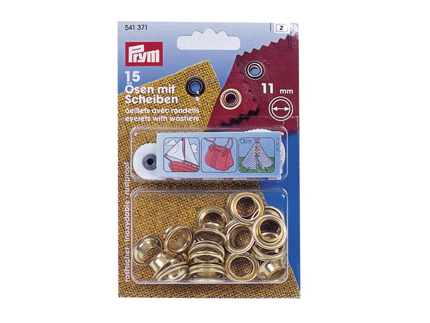 Oreillets laiton + rondelles 11mm - KIT DE 15 PIECES