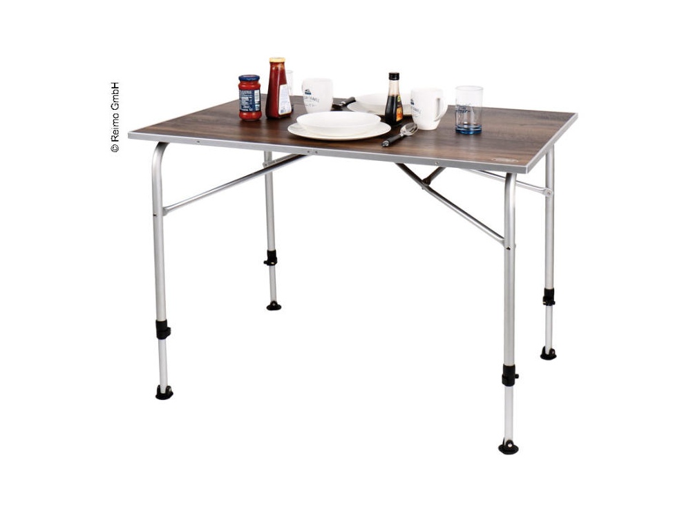 Table de camping LEVI en aspect bois 100 x 68 cm