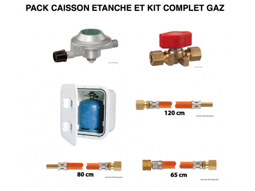 PACK CAISSON ETANCHE ET KIT COMPLET GAZ pour bouteilles Campingaz