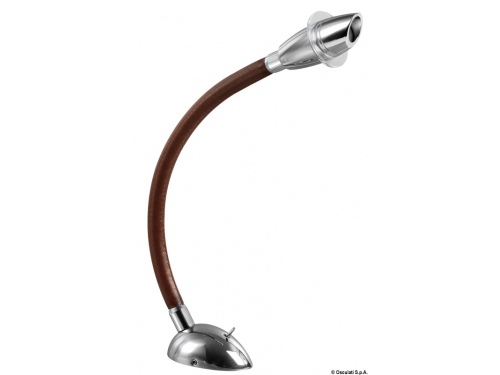 Lampe 3 W revêtu de cuir marron