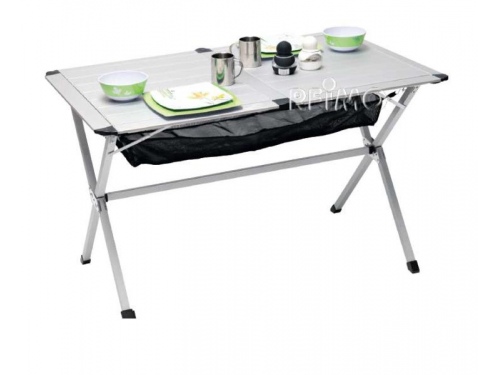 Table en aluminium enroulable