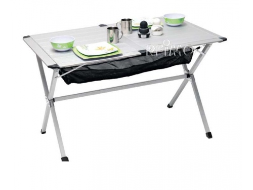 Table en aluminium enroulable