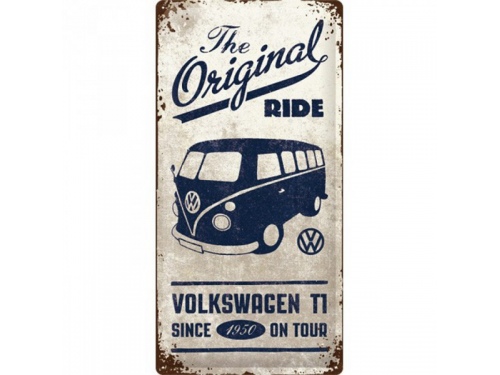 Plaque tôle emboutie décorative 50 X 25 cm. Collection Volkswagen Original Ride.