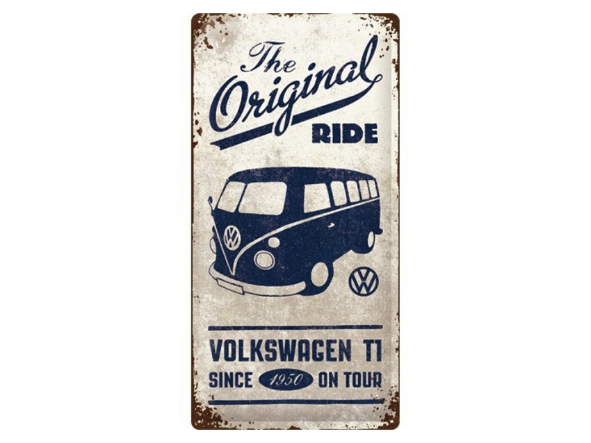 Plaque émaillée 50 X 25 cm. Collection Volkswagen Original Ride.