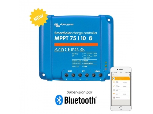 RÉGULATEUR DE CHARGE SOLAIRE SMARTSOLAR MPPT 75/10 (12/24V) - VICTRON ENERGY