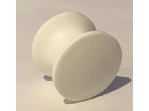 Bouton poussoir plastique blanc