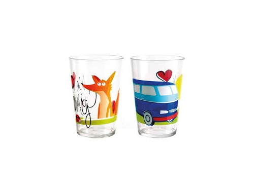 Lot de 2 verres colorés pour enfants