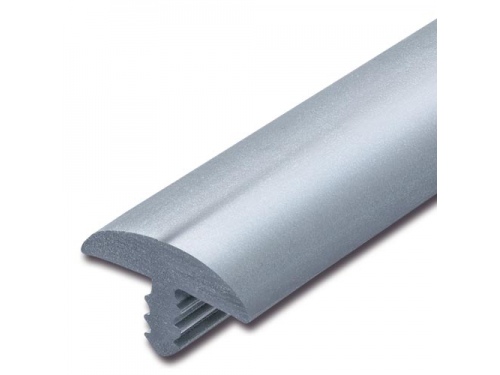 Bande de chant à nervure Parat gris moyen métallique 40 x 7 mm
