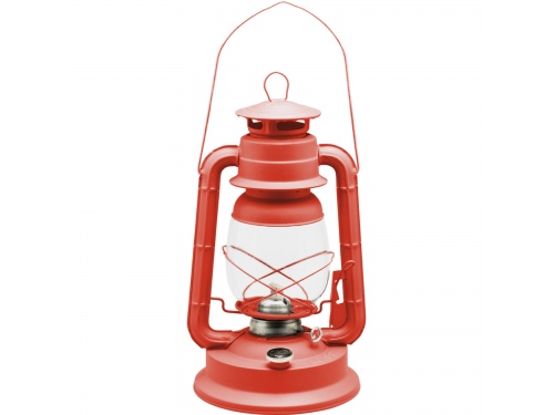 Lampe tempête transportable rouge