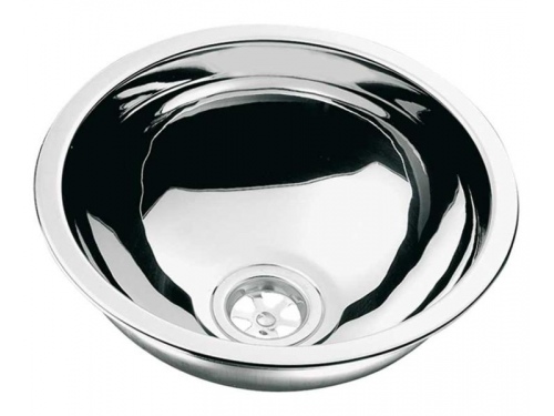 Évier rond en inox 29/12cm