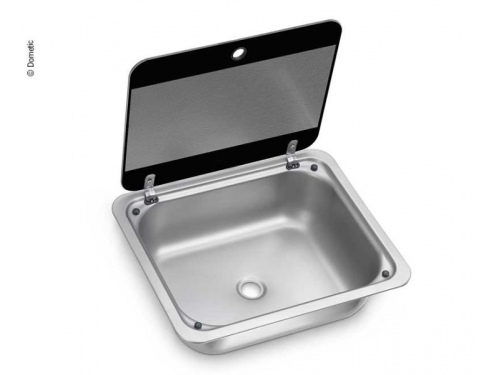 Évier rectangulaire DOMETIC avec couvercle en verre modèle SNG 4133