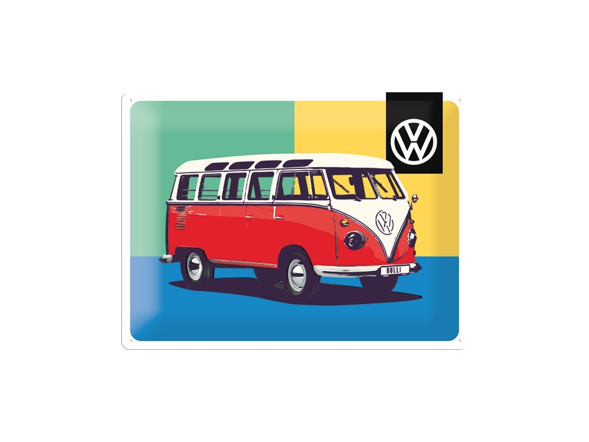 Plaque émaillée 30 X 40 cm. Collection Volkswagen Bulli Spécial Edition