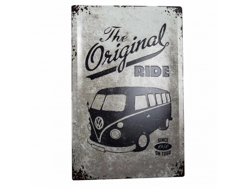 Plaque tôle emboutie décorative 30 X 40 cm. Collection Volkswagen The Original Ride