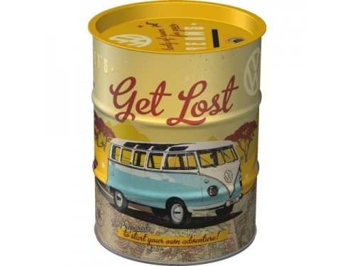 Tirelire Baril en métal collection Volkswagen Let&#039;s get lost