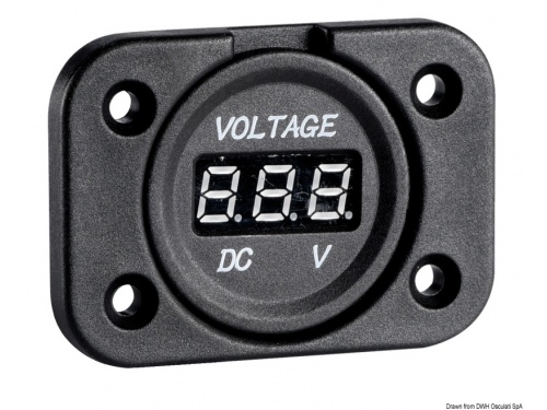 Voltmètre numérique 8/32 V à encastrer