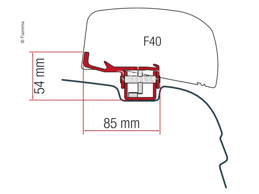 F40. Kit de fixation pour store de toit Fiamma F40