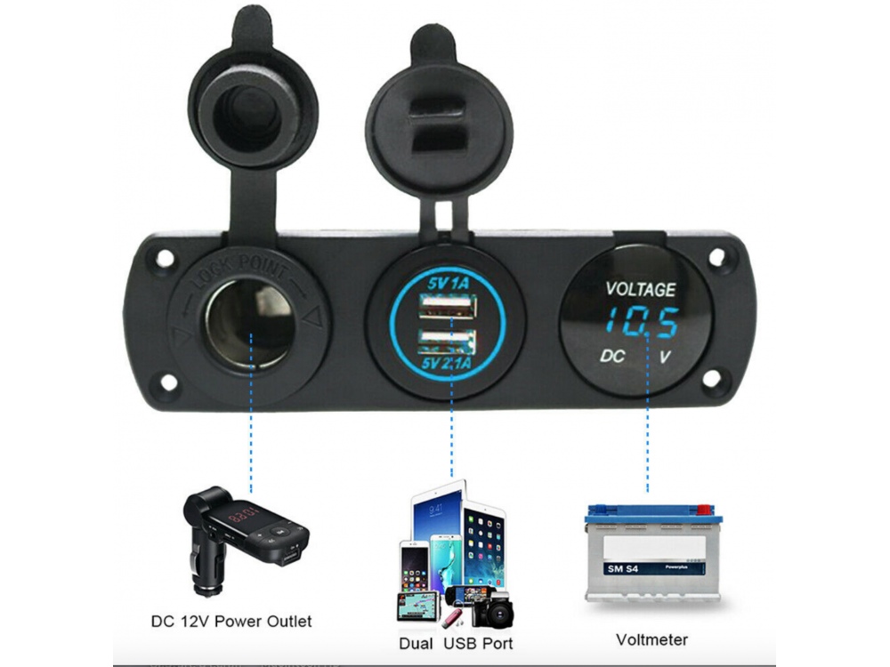 CHARGEUR VOITURE 1 port USB 5V 1A max