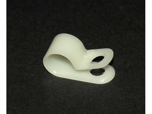 Collier fixation plastique pour tuyau Ø 4,7 mm.