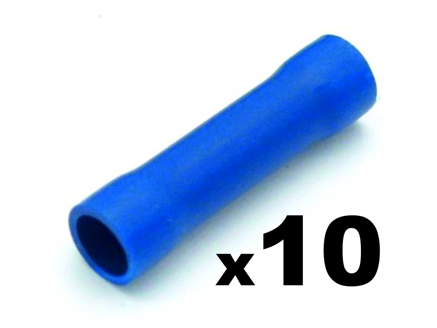 Cosse tube électrique bleue - lot de 10