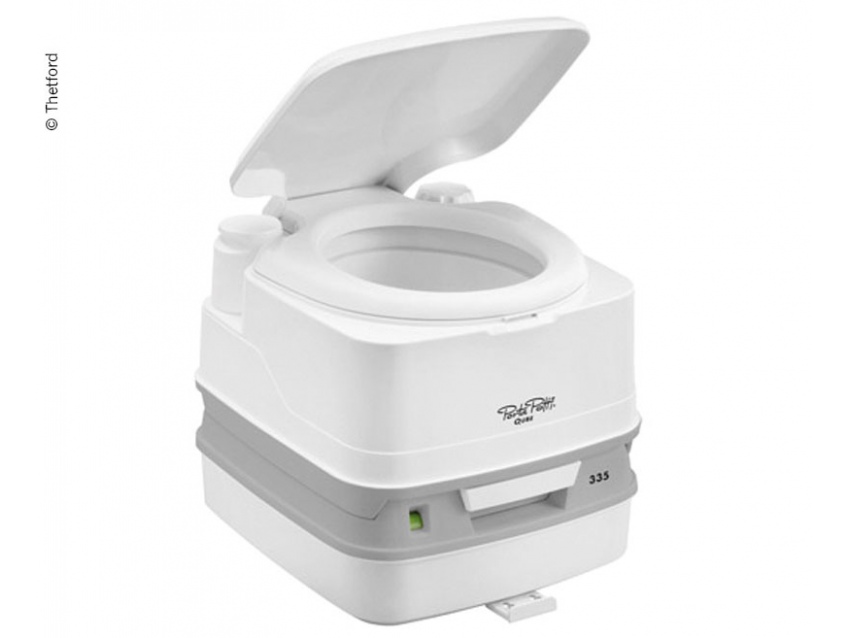 Toilette chimique Potti 335 avec Hold Down Kit blanc