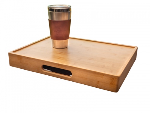 Plateau de table en bambou &quot;HOLIDAY TRAVEL&quot; 43 x 32 cm