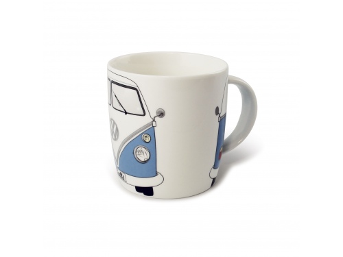 Lot de 2 Mug Tasse émaillée Bleu et Blanc