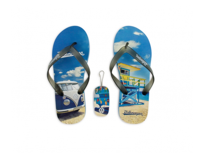 Sandale de plage collection Volkswagen BEACH LIFE BLEU