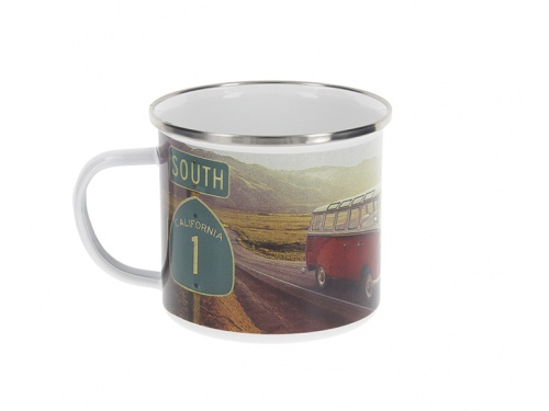 MUG émaillé Volkswagen T1 BUS HIGHWAY 1