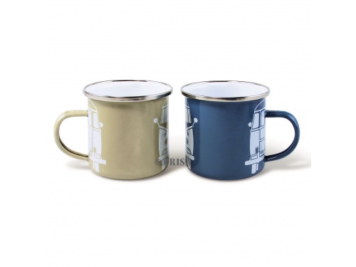 Lot de 2 Mugs émaillés Volkswagen Collection BLEU & GRIS