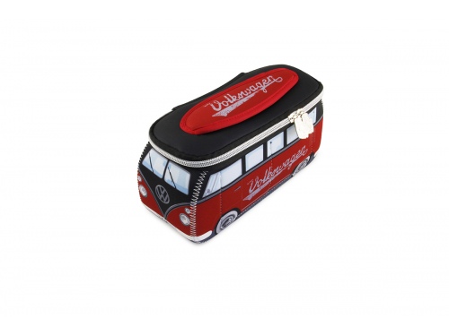 Trousse de toilette retro en forme du VW T1 BUS 3D NOIR & ROUGE