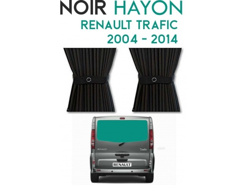 Portes battantes. Rideaux occultant noir sur rail pour Renault Trafic 2004-2014