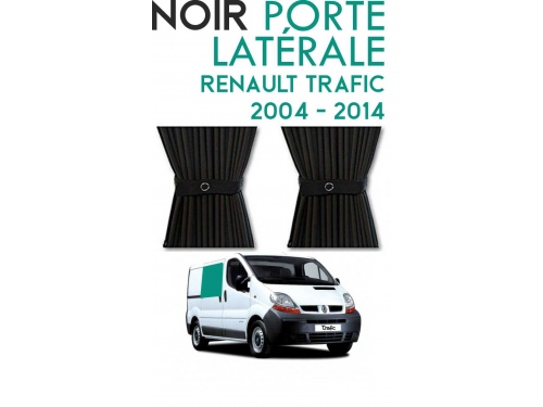 Porte latérale droit. Rideaux occultant noir sur rail pour Renault Trafic 2 (2004-2014)