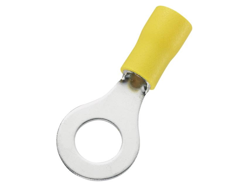 Cosse ronde électrique Jaune trou de 8mm